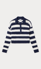 THE HARBOR SWEATER HORIZON INK STRIPE