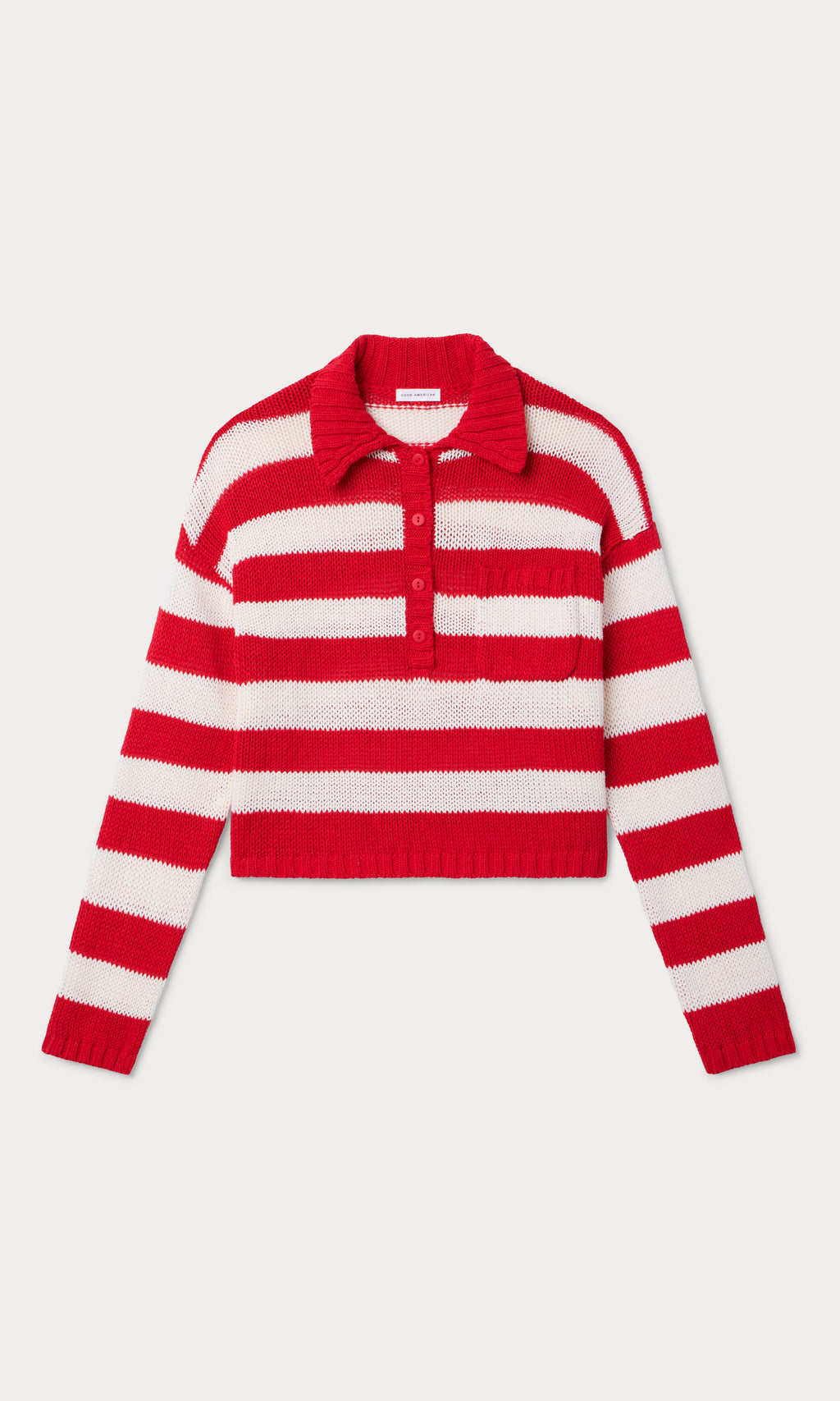THE HARBOR SWEATER POP RED STRIPE