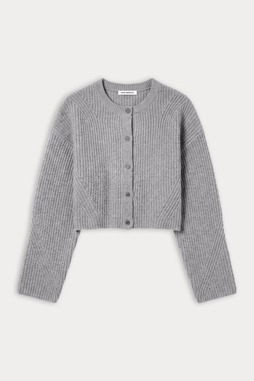 THE CHUNKY KNIT CARDIGAN HEATHER GREY
