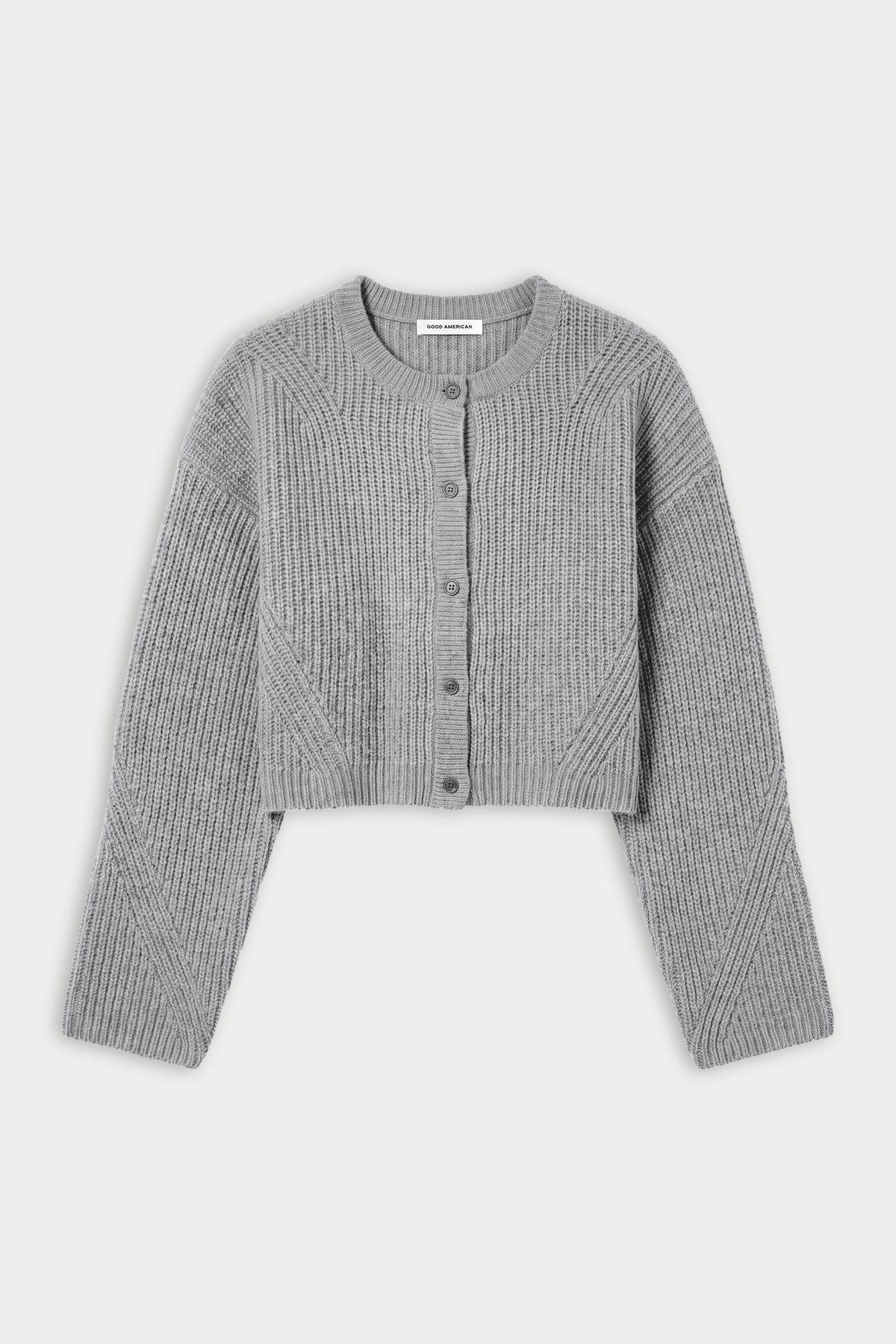 THE CHUNKY KNIT CARDIGAN HEATHER GREY