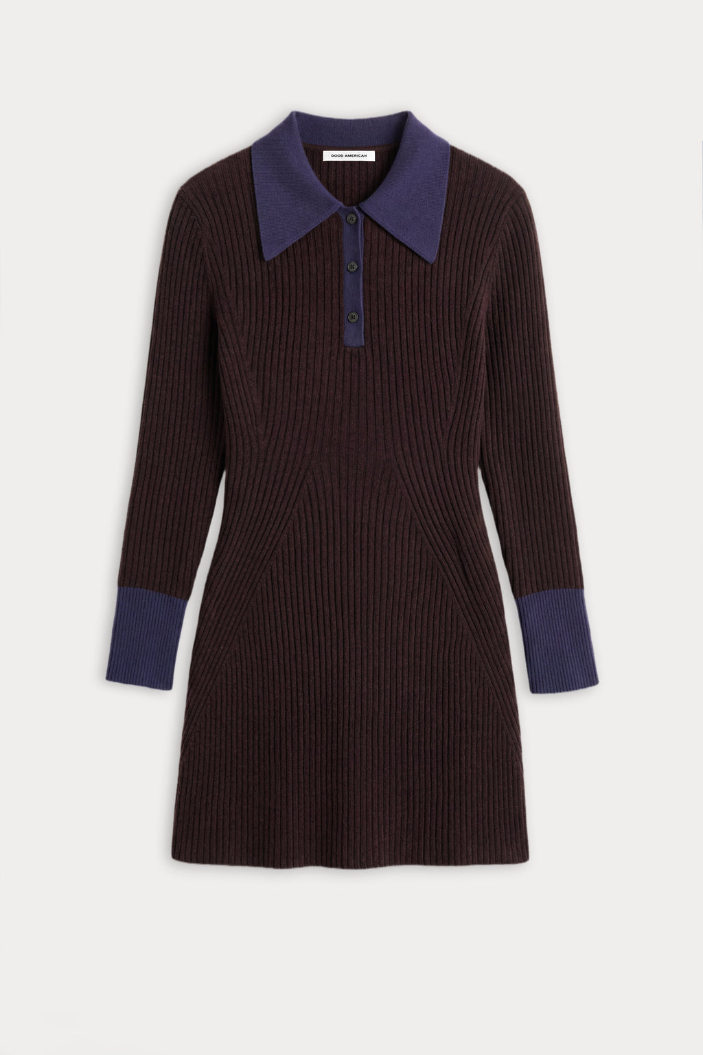 THE KNIT POLO MINI DRESS ESPRESSO