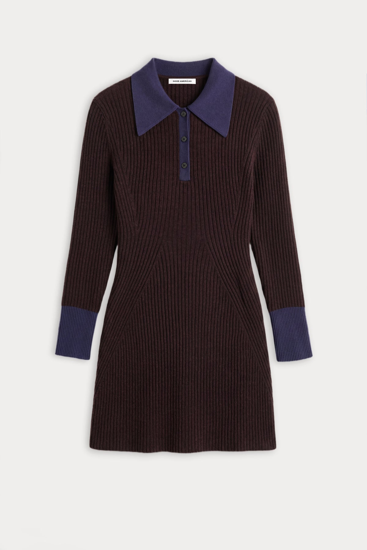 THE KNIT POLO MINI DRESS ESPRESSO