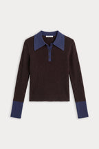 THE KNIT POLO SWEATER ESPRESSO