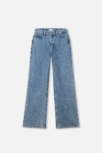 GOOD SKATE WIDE CRYSTAL JEANS INDIGO1070