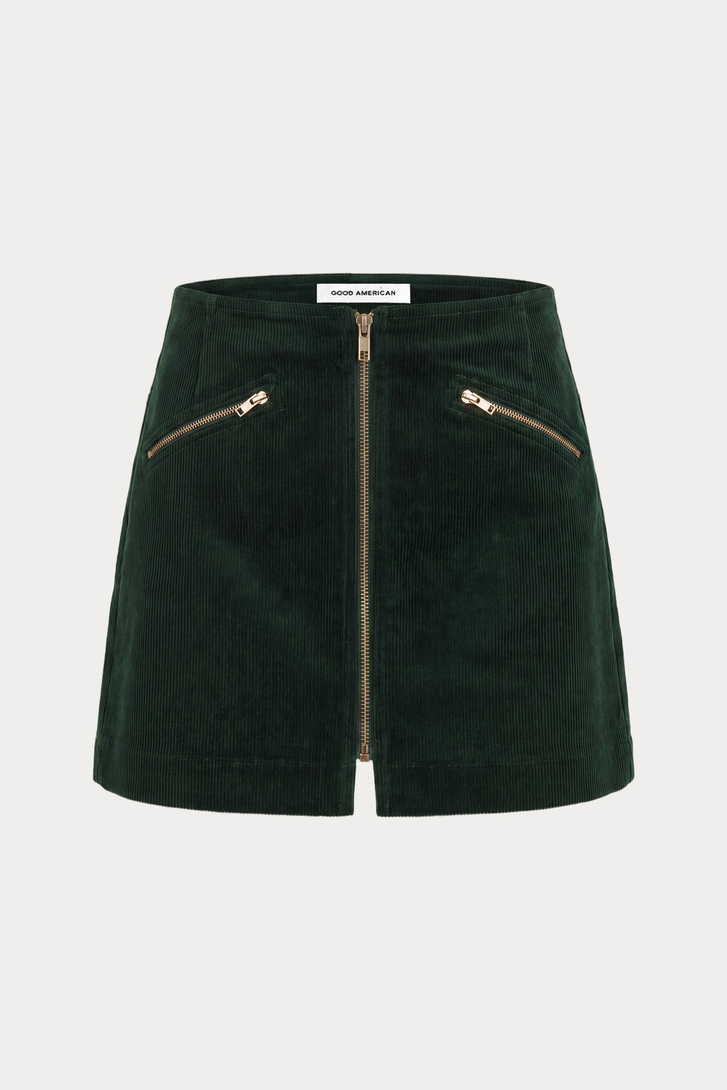 THE CORD MINI SKIRT FOREST GREEN