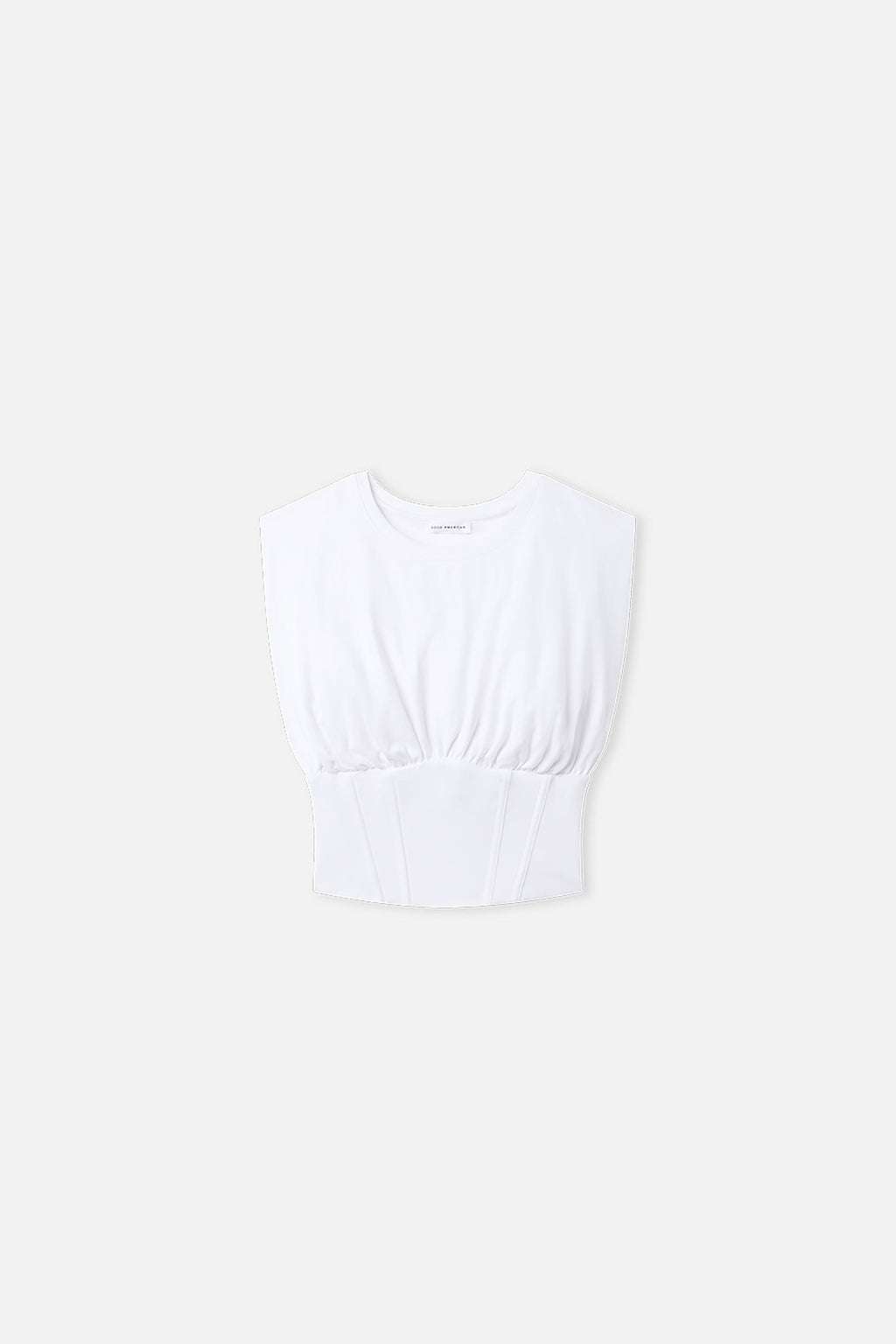 SLEEVELESS CORSET TOP WHITE001