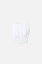 SLEEVELESS CORSET TOP WHITE001