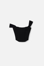 DOLLY SUPER STRETCH CORSET TOP BLACK001