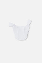 DOLLY SUPER STRETCH CORSET TOP WHITE001