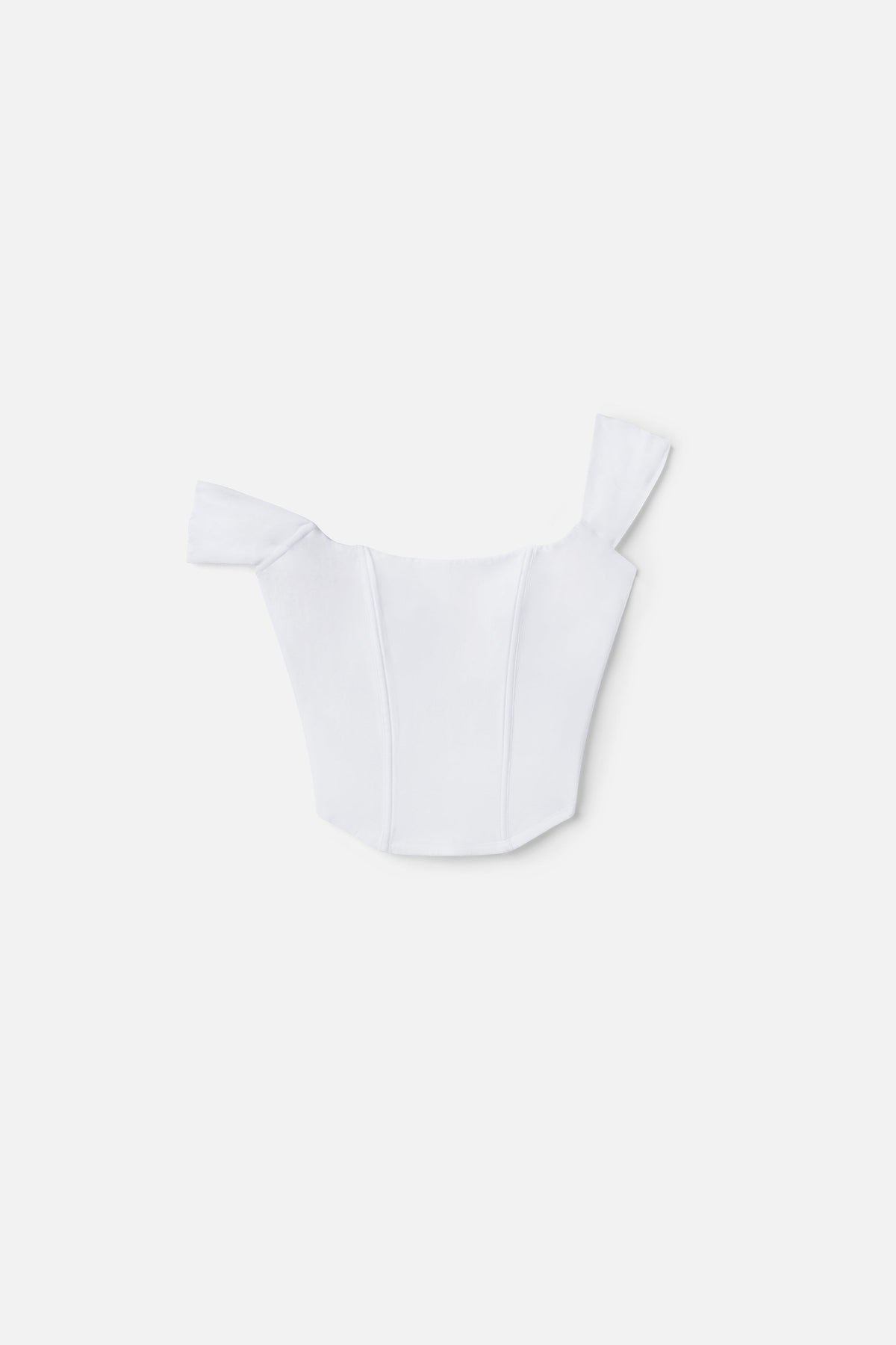 DOLLY SUPER STRETCH CORSET TOP WHITE001