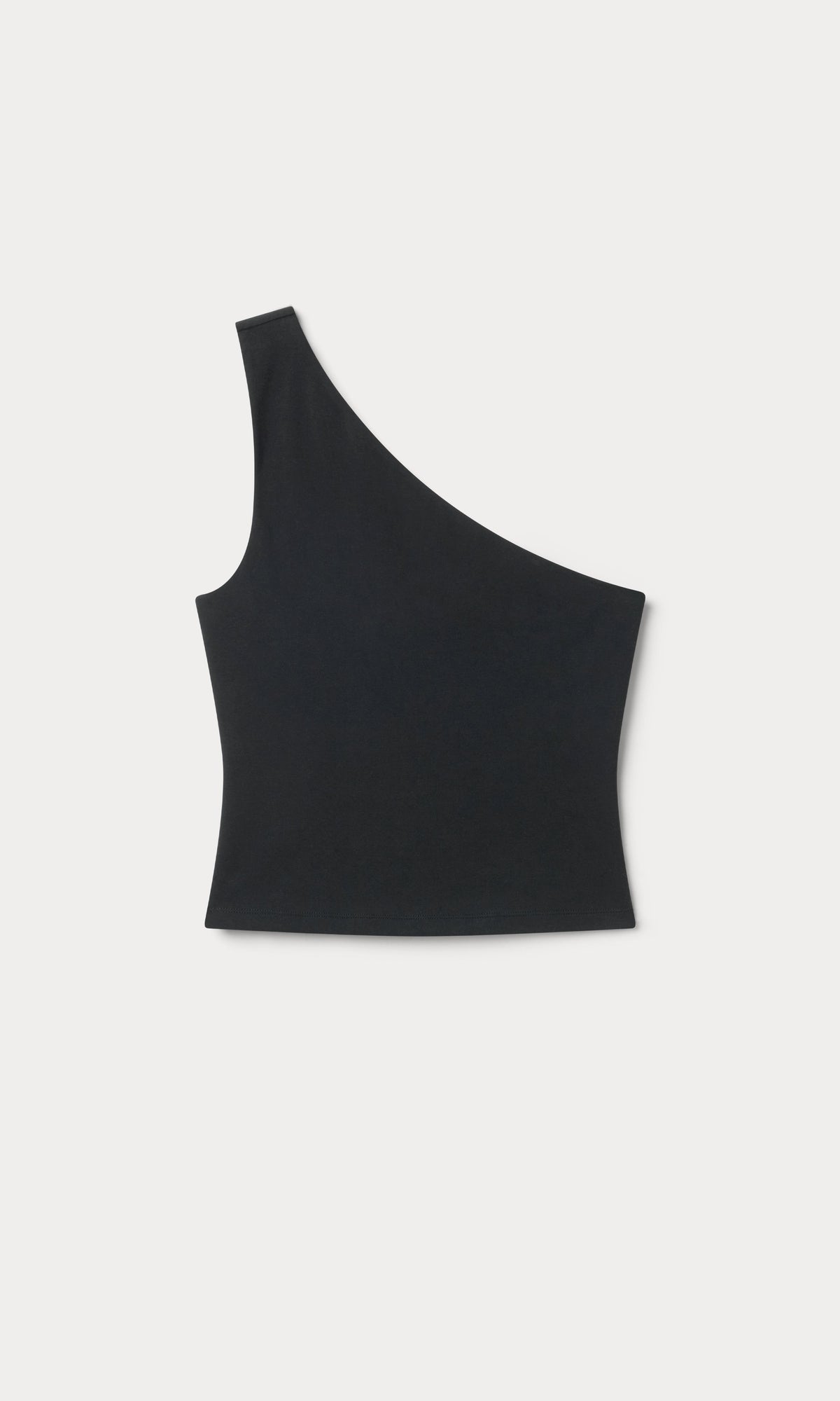SUPER STRETCH ONE SHOULDER TANK BLACK001