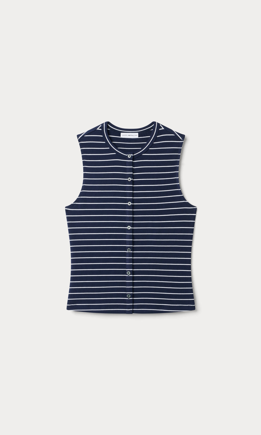 THE RIB SPLAY TOP SIMPLE STRIPE HORIZON INK