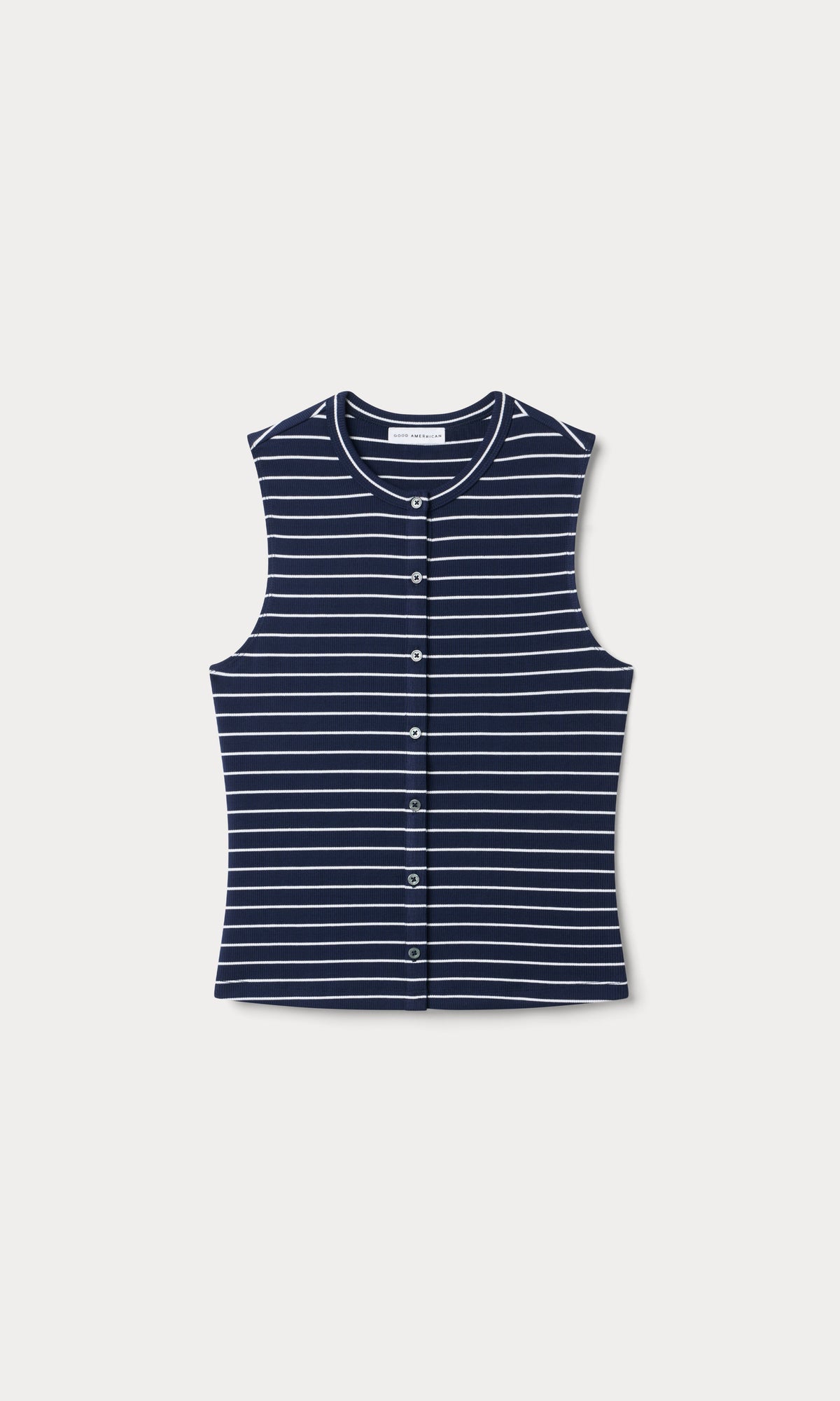 THE RIB SPLAY TOP SIMPLE STRIPE HORIZON INK