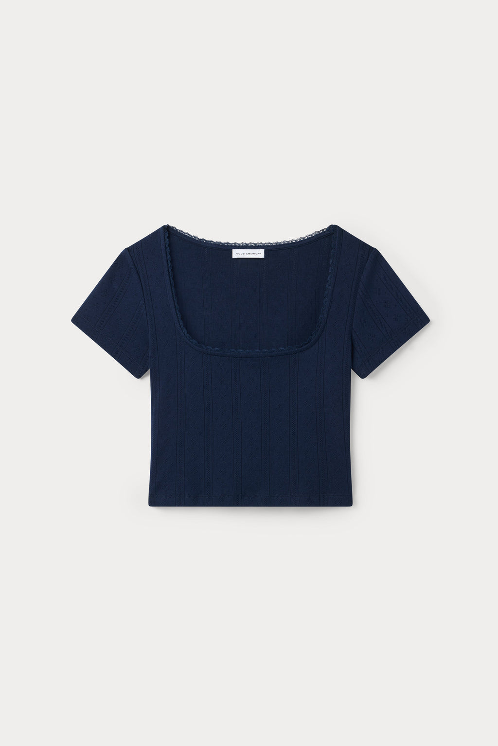THE POINTELLE SQUARE NECK TOP HORIZON INK