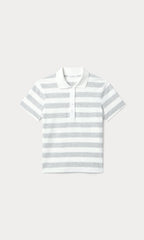 THE EASY POLO SUMMER STRIPE GREY