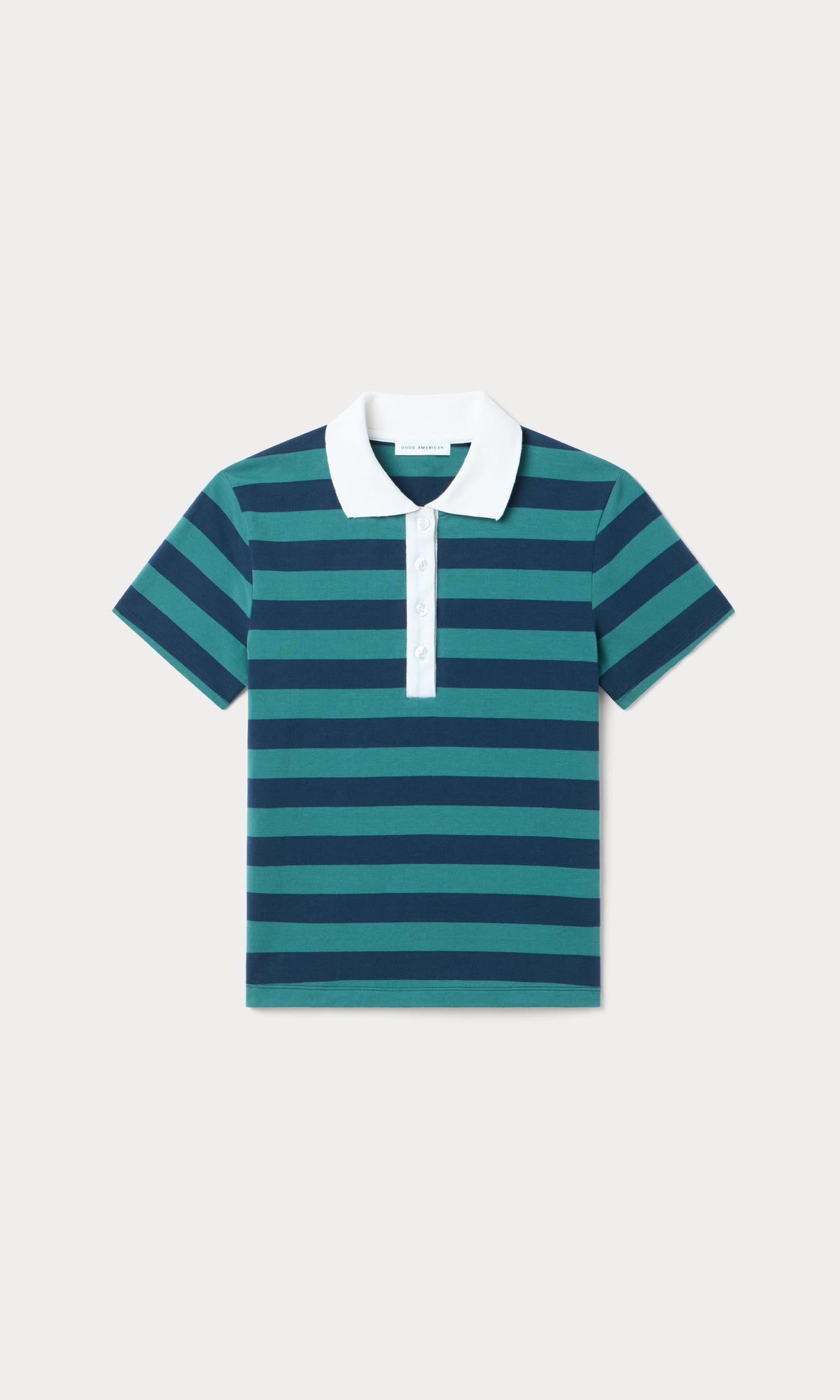 THE EASY POLO SUMMER STRIPE TEAL
