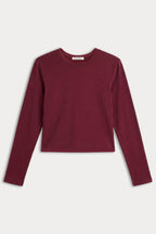 THE LONG SLEEVE BABY TEE BERRY NOIR