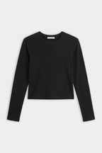 THE LONG SLEEVE BABY TEE BLACK