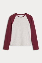 THE LONG SLEEVE RAGLAN TEE VINTAGE GREY