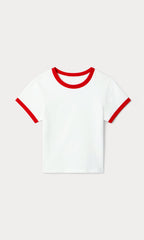 THE RINGER BABY TEE WHITE