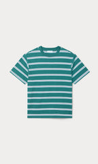 THE OVERSIZED TEE HARBOR STRIPE DEEP TEAL