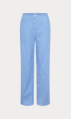 POPLIN PULL ON PANTS BLUE & WHITE STRIPE
