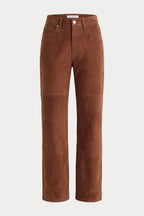 SUEDE GOOD TRUE STRAIGHT PANT CAFE CLAY