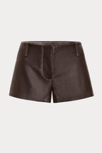 THE BETTER THAN LEATHER TROUSER SHORT DEEP CHOCOLATE