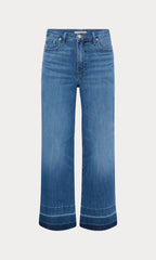 SOFT TECH GOOD WAIST PALAZZO CROPPED JEANS INDIGO1213