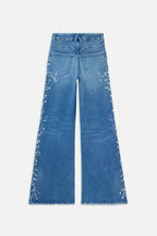 DOLLY JOLEANS CRYSTAL WIDE JEANS INDIGO1089