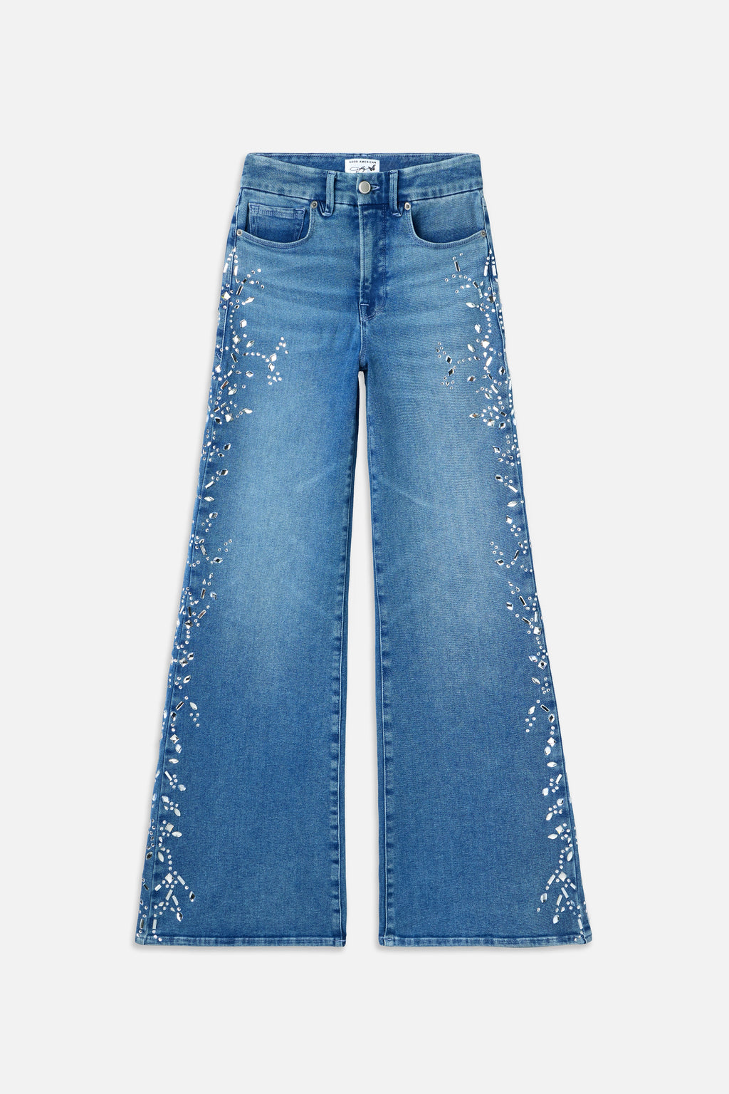 DOLLY JOLEANS CRYSTAL WIDE JEANS INDIGO1089