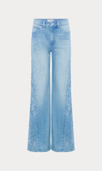 DOLLY JOLEANS EMBROIDERED GOOD WAIST PALAZZO JEANS INDIGO1202