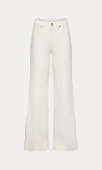 GOOD WAIST PALAZZO JEANS COTTON WHITE