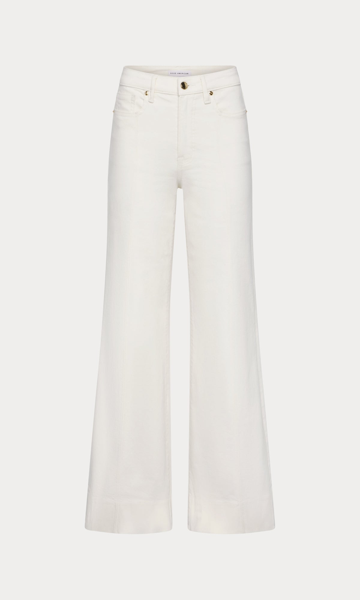 GOOD WAIST PALAZZO JEANS COTTON WHITE