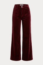 VELVET GOOD WAIST PALAZZO PANT BERRY NOIR