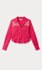 DOLLY TAILORED POPLIN SHIRT FLARE BANDANA PRINT