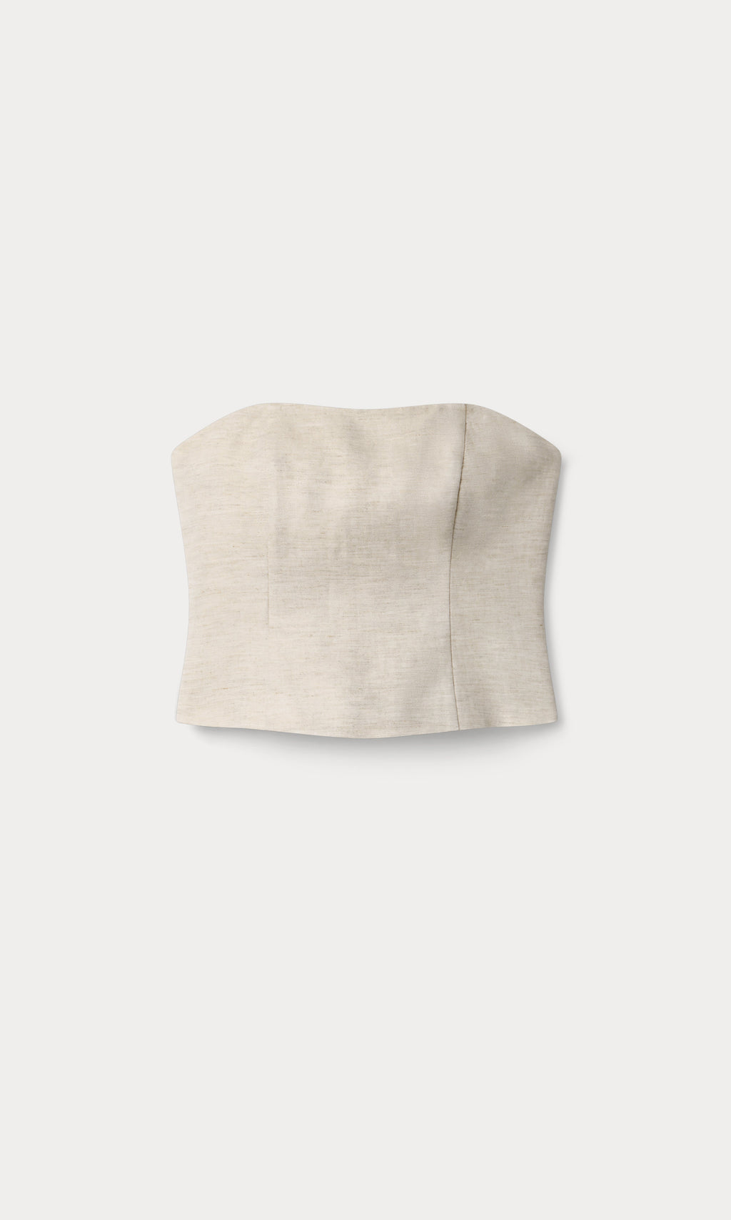 LINEN STRAPLESS TOP OAT