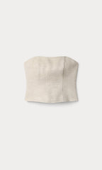 LINEN STRAPLESS TOP OAT