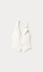 LUXE SUITING HALTER VEST SOFT SHELL