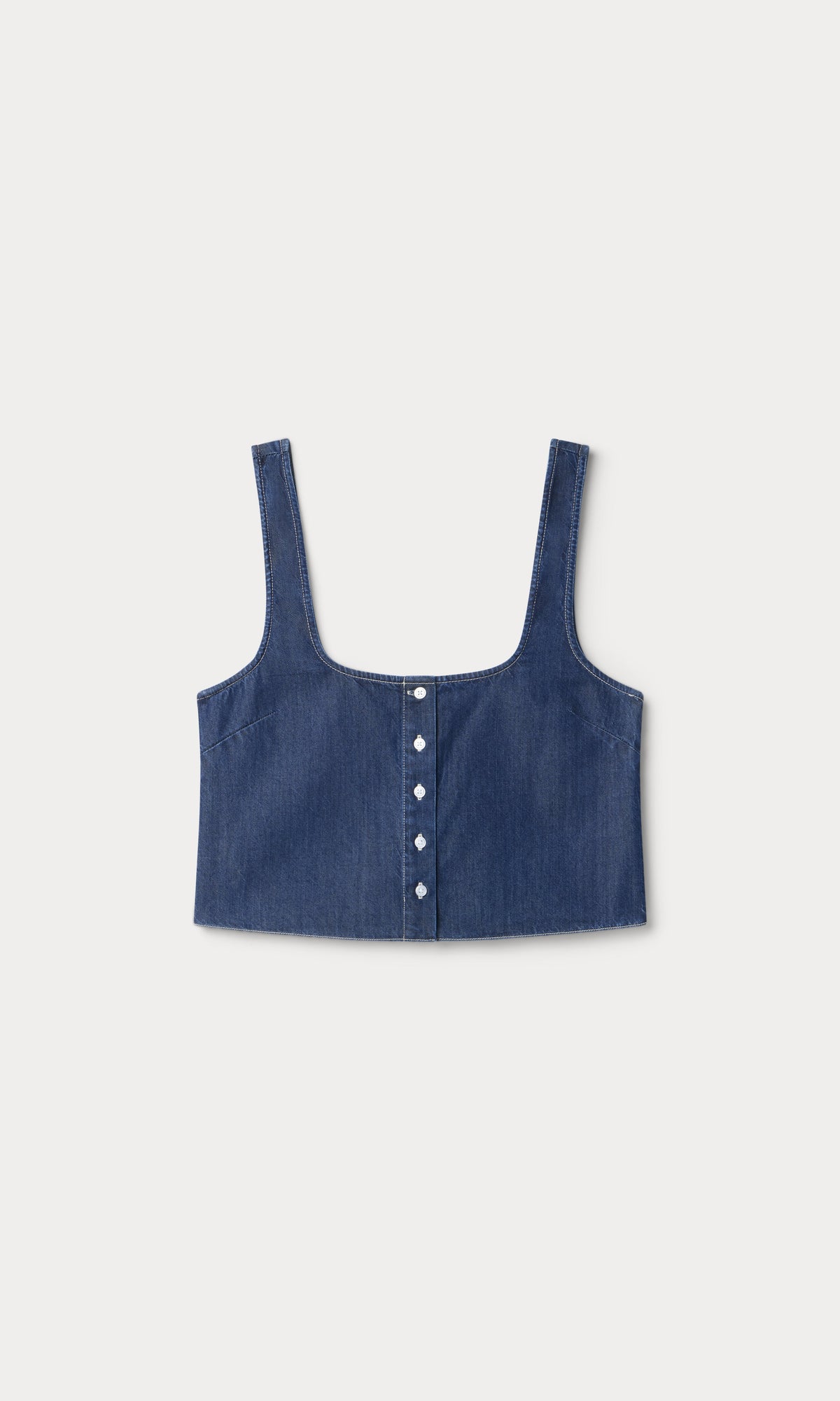 DENIM BUTTON FRONT TANK INDIGO1187