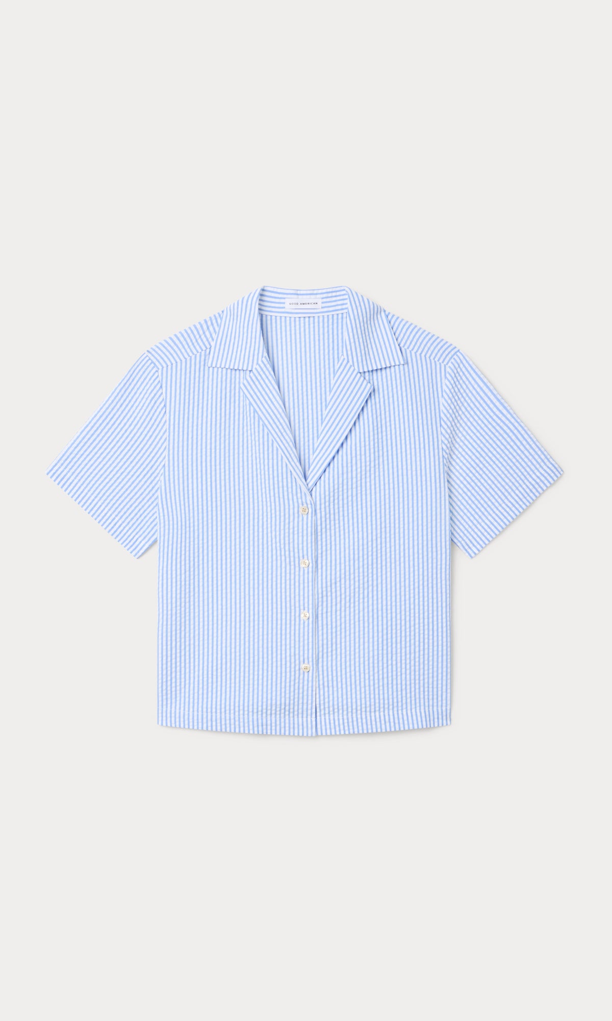 THE SEERSUCKER CAMP SHIRT BLUE STRIPE