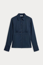 THE SATIN FEMME SHIRT NEW NAVY002