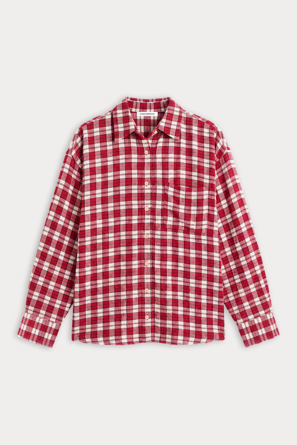 THE CRINKLE EASY SHIRT CARMINE PLAID