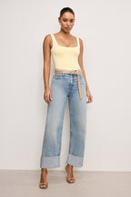 SKINNY EYELET BELT TAN002