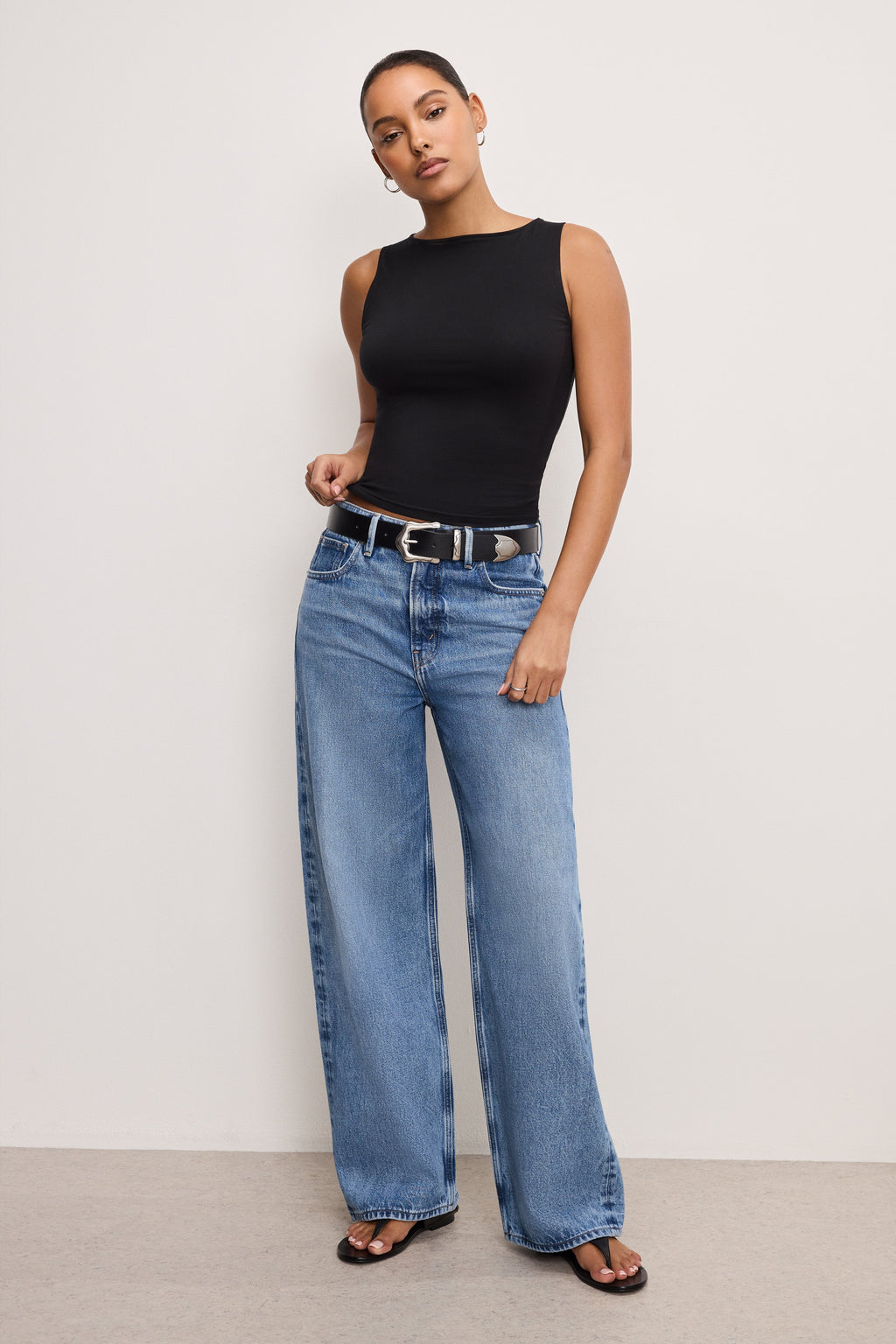 CLASSIC WESTERN BELT BLACK001