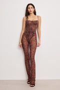 MESH MICRO BOOT LEGGINGS JAVA WARPED LEOPARD001