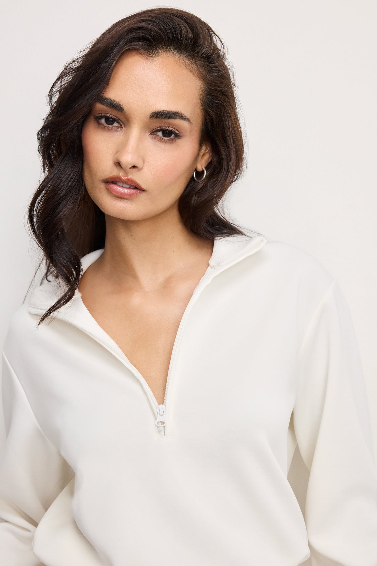 AIR SOFT HALF ZIP SWEATSHIRT CLOUD WHITE