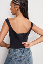 SCULPTING CORSET BODYSUIT BLACK001