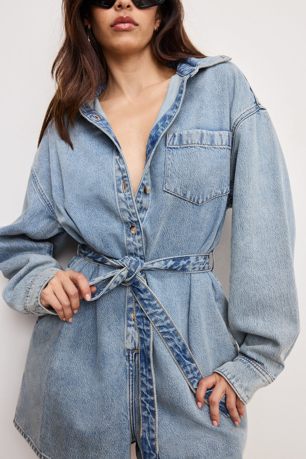 WEIGHTLESS DENIM ROMPER INDIGO793