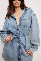 WEIGHTLESS DENIM ROMPER INDIGO793